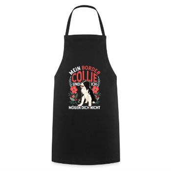 Hundehalter Hunde Geschenk Lustiges Border Collie - Kochschürze - Schwarz - Vorne - AI Model Male 185 dark (185cm)