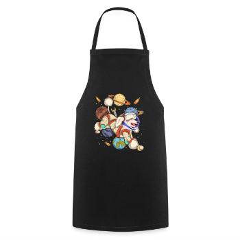 Universe Dogs Gift Space Astronaut Poodle - Cooking Apron - black - Front - AI Model Male 185 dark (185cm)