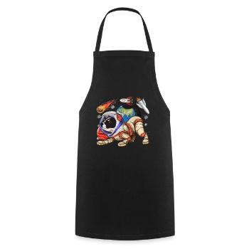 Astronaut Chiens Cadeau Bouledogue Français - Tablier de cuisine - noir - Devant - AI Model Male 185 dark (185cm)