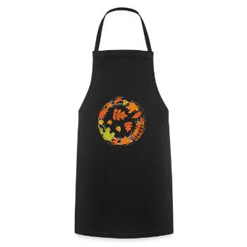 Farbenfrohes Wald Laub Geschenk Herbst - Kochschürze - Schwarz - Vorne - AI Model Male 185 dark (185cm)