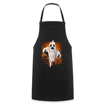 Gruseliges Gespenst Halloween Geschenk Geist - Kochschürze - Schwarz - Vorne - AI Model Male 185 dark (185cm)