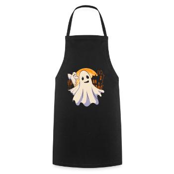 Süßes Gespenst Halloween Kostüm Geschenk Geist - Kochschürze - Schwarz - Vorne - AI Model Male 185 dark (185cm)