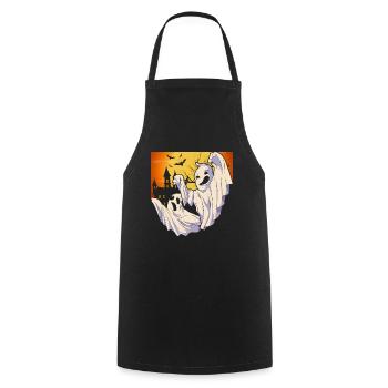 Fantôme effrayant Cadeau d’Halloween Fantôme - Tablier de cuisine - noir - Devant - AI Model Male 185 dark (185cm)