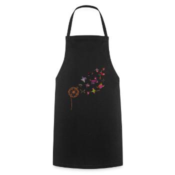 Gruseliges Hexen Geschenk Pusteblume Halloween - Kochschürze - Schwarz - Vorne - AI Model Male 185 dark (185cm)