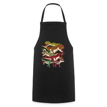 Tyrannosaurus Rex Dino Gift T Rex Dinosaur - Cooking Apron - black - Front - AI Model Male 185 dark (185cm)