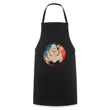 Cadeau Rongeur Animal Lover Retro Capybara - Tablier de cuisine - noir - Devant - AI Model Male 185 dark (185cm)