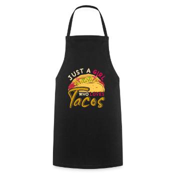 Taco cadeau mexicain pour fille de restauration rapide - Tablier de cuisine - noir - Devant - AI Model Male 185 dark (185cm)