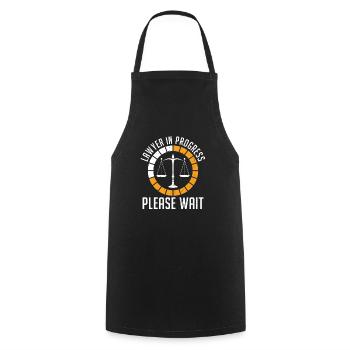 Avocat en formation Cadeau Futur Avocat - Tablier de cuisine - noir - Devant - AI Model Male 185 dark (185cm)