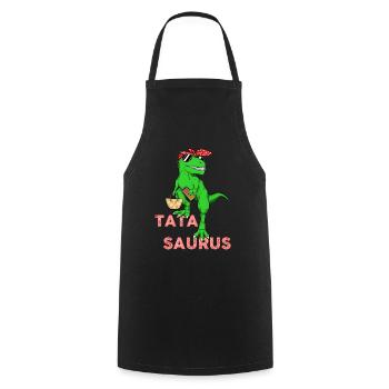 Tatasaurus Humor Auntie Dino Auntie - Cooking Apron - black - Front - AI Model Male 185 dark (185cm)