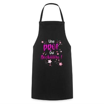 Beautiful gift from the stars woman a teacher who rocks - Cooking Apron - black - Front - AI Model Male 185 dark (185cm)