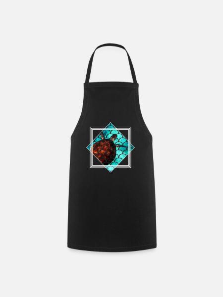 turtle - Cooking Apron - black