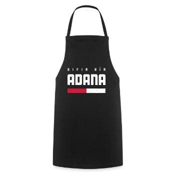 Adana 01 - Cooking Apron - black - Front - AI Model Male 185 dark (185cm)