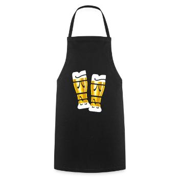 Thirst - drink beer - wheat beer - toast - Cooking Apron - black - Front - AI Model Male 185 dark (185cm)