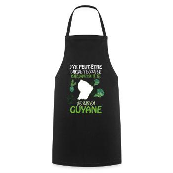 Guyane Je T'Aime Citation Homme Et Femme - Tablier de cuisine - noir - Devant - AI Model Male 185 dark (185cm)