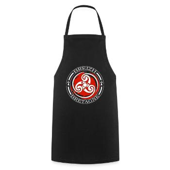 Breizh Brittany - Cooking Apron - black - Front - AI Model Male 185 dark (185cm)