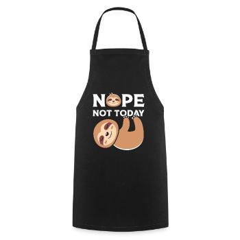Nope Note Today - Cooking Apron - black - Front - AI Model Male 185 dark (185cm)