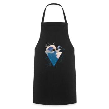 Surfer on the wave - Cooking Apron - black - Front - AI Model Male 185 dark (185cm)
