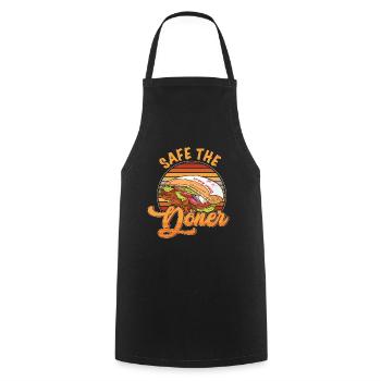 Save the Döner - Kochschürze - Schwarz - Vorne - AI Model Male 185 dark (185cm)