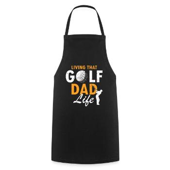 Vivre ce Golf DAD Life Retro Vintage Golfer - Tablier de cuisine - noir - Devant - AI Model Male 185 dark (185cm)