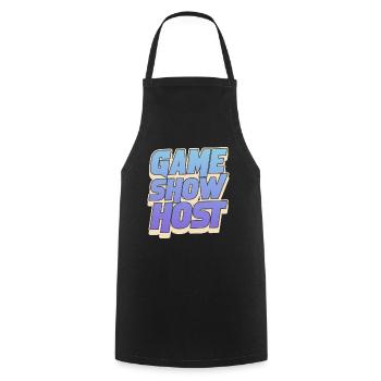 Exciting Board Games Funny Game Show Host Funny - Cooking Apron - black - Front - AI Model Male 185 dark (185cm)