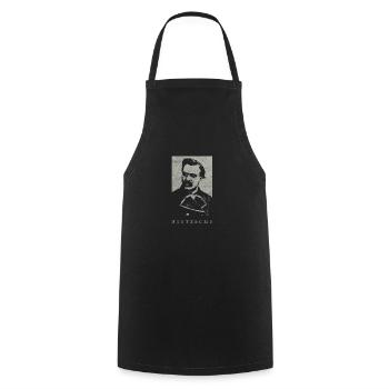Friedrich Nietzsche Vintage Philosophy Nihilism - Cooking Apron - black - Front - AI Model Male 185 dark (185cm)