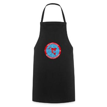Flat Earth Society - Theory Conspiracy Vintage - Cooking Apron - black - Front - AI Model Male 185 dark (185cm)