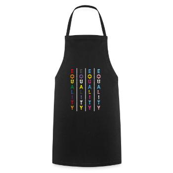 Equality Pansexuell Transgender Nicht Binär LGBT - Kochschürze - Schwarz - Vorne - AI Model Male 185 dark (185cm)