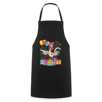 Kids Birthday Gift Animal Chickens - Cooking Apron - black - Front - AI Model Male 185 dark (185cm)
