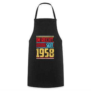 Im Recht Seit 1958 63. Geburtstag Geschenk - Kochschürze - Schwarz - Vorne - AI Model Male 185 dark (185cm)