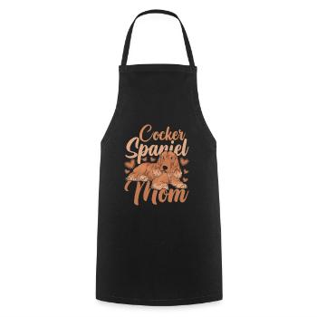 Fête des Mères Chien Idée Cadeau Cocker Épagneul - Tablier de cuisine - noir - Devant - AI Model Male 185 dark (185cm)