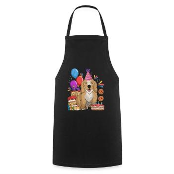 Idée cadeau d’anniversaire de chien Cocker Spaniel - Tablier de cuisine - noir - Devant - AI Model Male 185 dark (185cm)