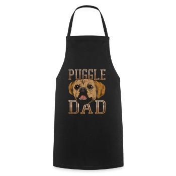 Puggle Dad Dogs Gift Father's Day Puggle - Cooking Apron - black - Front - AI Model Male 185 dark (185cm)