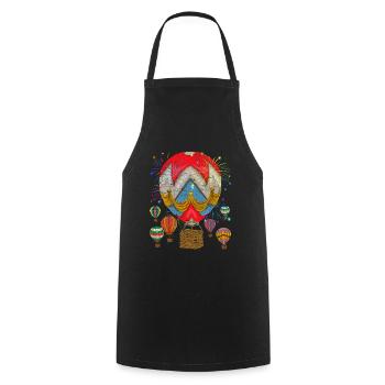 Ballon - Tablier de cuisine - noir - Devant - AI Model Male 185 dark (185cm)