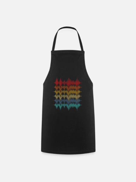 Retro Equalizer DJ Geschenk Musik Soundwave - Kochschürze - Schwarz