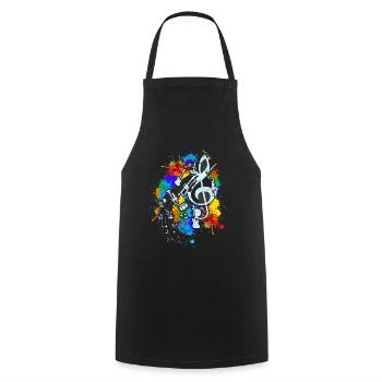 Claviers de violon Instruments de musique Clef - Tablier de cuisine - noir - Devant - AI Model Male 185 dark (185cm)