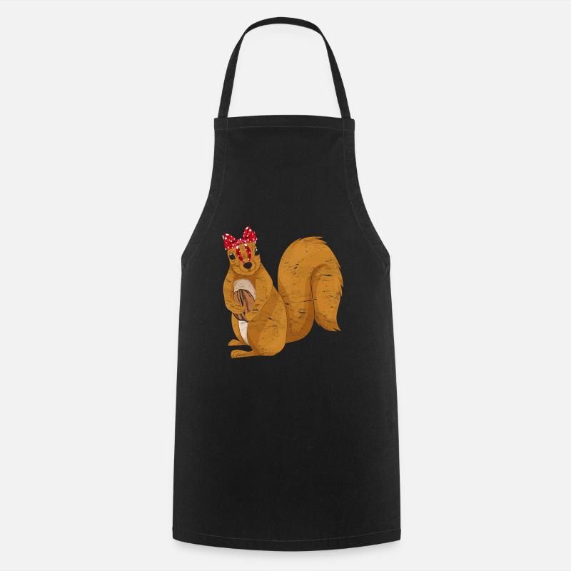 Eichhörnchen - Kochschürze - Schwarz