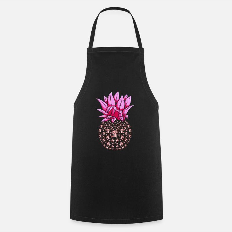 Tier Geschenk Ananas Axolotl - Kochschürze - Schwarz