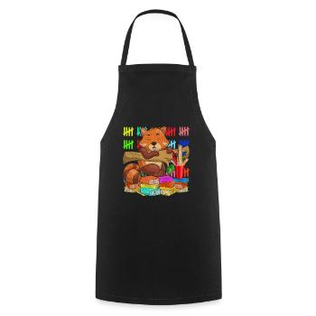 Enrolment Animal Gift Primary School Red Panda - Cooking Apron - black - Front - AI Model Male 185 dark (185cm)