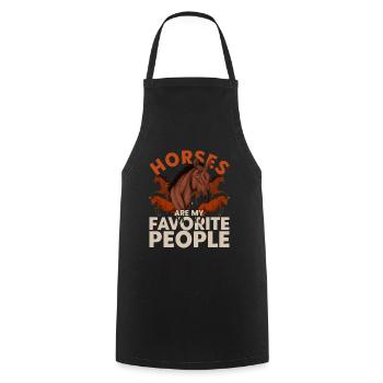 Équitation Drôle d’idée cadeau Motif animal Cheval - Tablier de cuisine - noir - Devant - AI Model Male 185 dark (185cm)