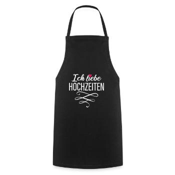 Ich Liebe Hochzeiten - Herz - Kochschürze - Schwarz - Vorne - AI Model Male 185 dark (185cm)