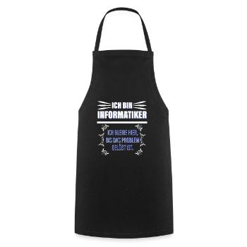Ich Bin Informatiker - Kochschürze - Schwarz - Vorne - AI Model Male 185 dark (185cm)