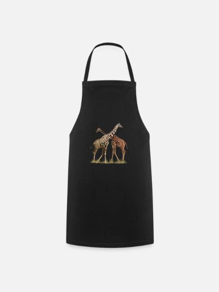 Netzgiraffen - Girafffe - Kenia / Afrika - Kochschürze - Schwarz