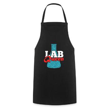 Lab Queen Labor Chemistry Science Chemistry - Cooking Apron - black - Front - AI Model Male 185 dark (185cm)