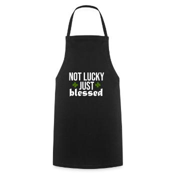 Lucky Luck Blessing Blessed Divine - Cooking Apron - black - Front - AI Model Male 185 dark (185cm)