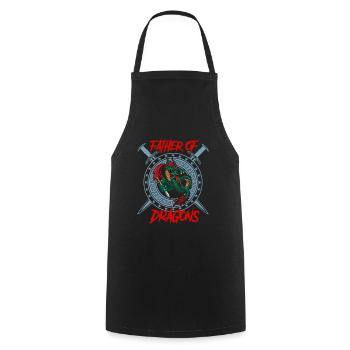 Father Of Dragons imaginative exciting exciting - Cooking Apron - black - Front - AI Model Male 185 dark (185cm)