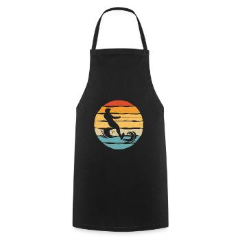 Water Sports Waterskiing Wakeboarding wakeboarding wakeboard - Cooking Apron - black - Front - AI Model Male 185 dark (185cm)