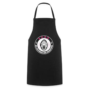 ACAB Tous les clitoris sont de beaux féminismes - Tablier de cuisine - noir - Devant - AI Model Male 185 dark (185cm)