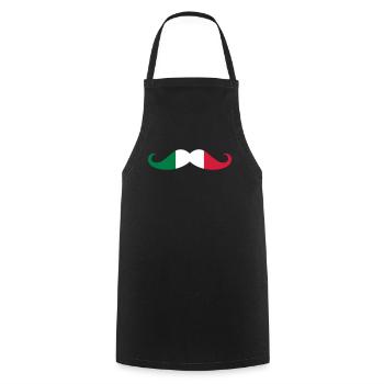 Italien Flagge Moustache - Cooking Apron - black - Front - AI Model Male 185 dark (185cm)