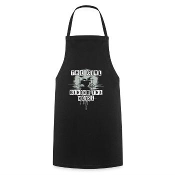 Loud Girl Funny Drummer Girl Saying - Cooking Apron - black - Front - AI Model Male 185 dark (185cm)