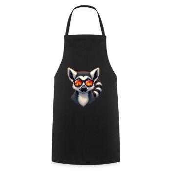 Ein stylischer Lemur mit Sonnenbrille - Kochschürze - Schwarz - Vorne - AI Model Male 185 dark (185cm)